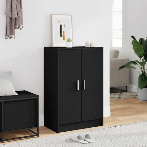 Schuhschrank Schwarz 60x35x92 cm Holzwerkstoff