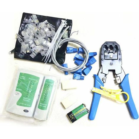 Green Mobility-Reseau Ethernet Portable Hardware Outil Lan Cable Crimper Pinces Outils Kit Reseau Repair Tool Set Cables Reseau A Double Usage Testeur (1/5)
