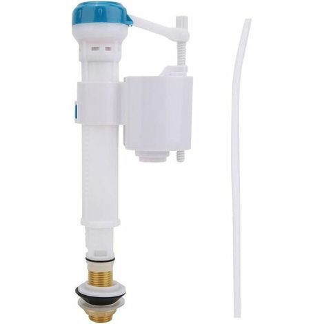 Bardusch-Robinet flotteur horizontal,Robinet flotteur réversible pour alimentation WC,Vannes de Chasse d'eau de Toilette Bouton Poussoir Vanne de Remplissage Double Chasse Bleu et Blanc G1/2(G1/2) (1/5)