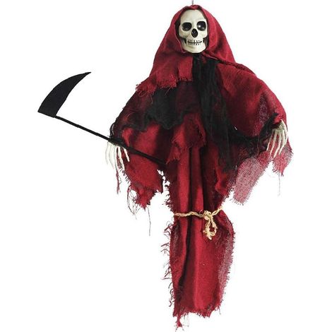 pendentif halloween effrayant fantôme volant squelette squelette en robe rouge