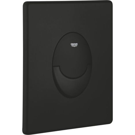 Pour GROHE Start Plaque de Commande, Double Touche Interrompable, Economie d'Eau, Montage Vertical, ABS, Noir Mat, 389642430