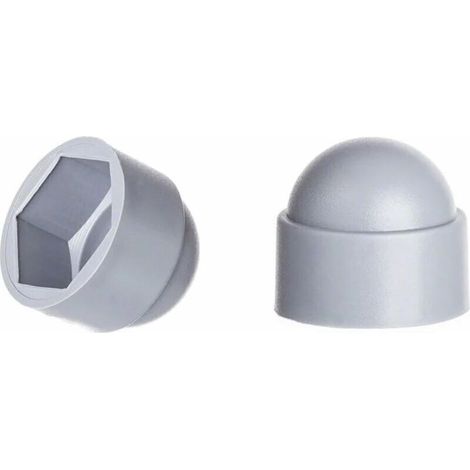 CSPARKV （Gris）Cache-écrous M10 pour clé de 17， 100 pcs.