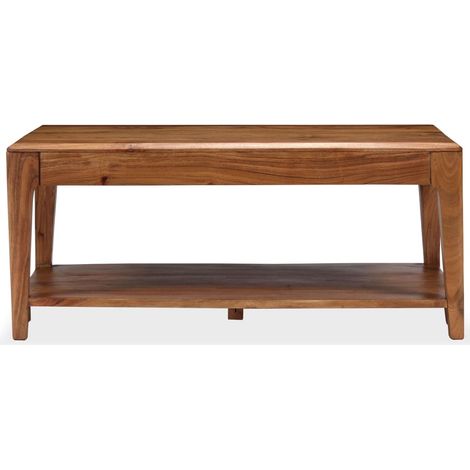 Table basse Table d’Appoint salon, style industriel Bois massif 88 x 50 x 38 cm BV50980 (1/5)
