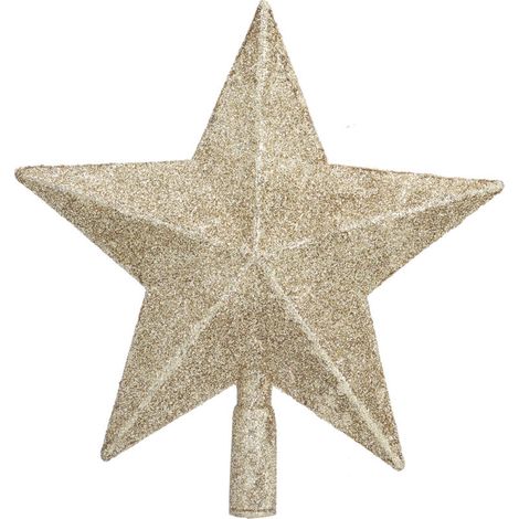 Étoile de Cime d'Arbre Dorée Brillante Légère Mini Sapin de Noël pour Maison Boutique (1/5)