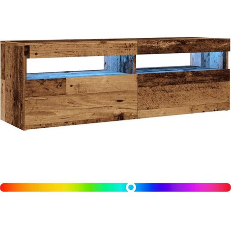 Maison Exclusive - TV-Schrank mit LED Altholz-Optik 120x35x40 cm