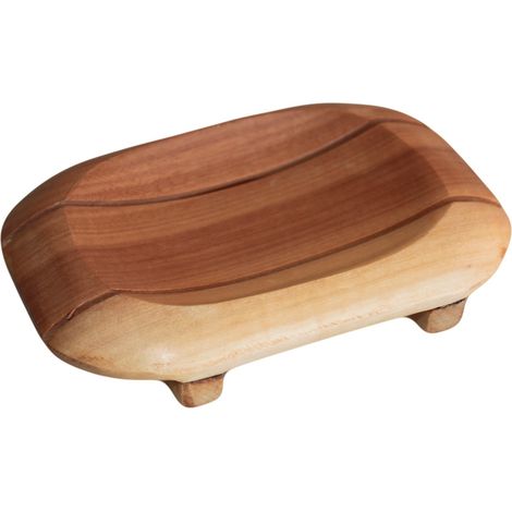 Porte-savon classique en acajou - Ovale en rectangle- Vendu par 1 (1/4)
