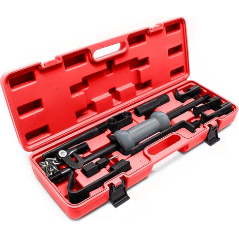 Wiltec – Kit marteau coulissant 11 pcs – Outil d'inertie pour débosselage carrosserie – Coffret pratique pour réparations automobiles