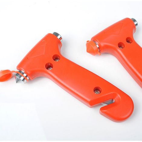 Marteau de sécurité 1 en 1 pour vitres de voiture, marteau d'urgence avec coupe-ceinture de sécurité-AquaForge (1/3)