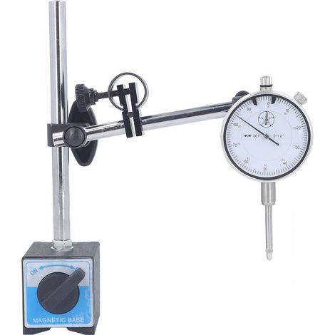 Skalenkomparator 0-25 mm mit magnetischer Halterung, 0,01 mm Genauigkeit, verstellbare Spitze, professionelles Kontroll- und Messset. (1/5)