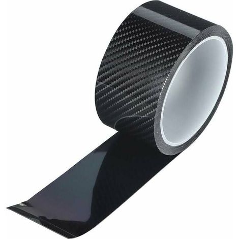 Rollo de fibra de carbono, película protectora de fibra de carbono negra, adhesivo protector para borde de puerta de coche (5 cm 3 m) (1/5)
