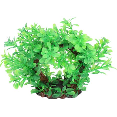 Plantes aquatiques artificielles en plastique, sans danger pour la décoration d'aquarium, arche végétale verte (1/5)