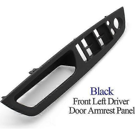 Poignée de porte intérieure de remplacement en cuir noir pour BMW X5 X6 E70 E71 (2007-2013) - Accoudoir (conduite à gauche) (1/5)