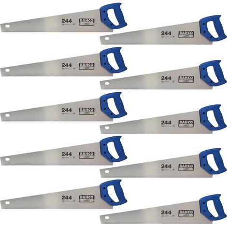 x10 Bahco 244 Hardpoint 22"" Hand Saw Medium Cut 500mm BAH24422 244-22-U7/8HP