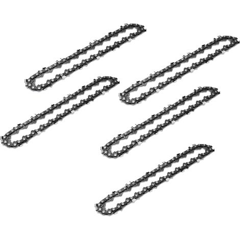 5 pièces Chaine de Tronconneuse 8 pouces, Chaine Tronconneuse Avec Guide Meule 45 Drive Links, ChaîNes pour TronçOnneuses pour La Coupe Du Bois Branches d'Arbres éLagage