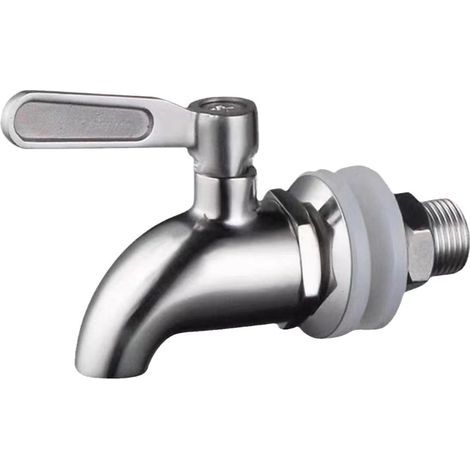Tap specially designed for glass bottles — polished brass — compatible with 16 to 20 mm holes (1/5)