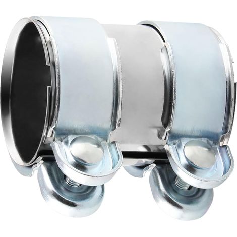 ALI2 55mmx95mm Colliers de Serrage pour Tuyaux d'Échappement,Collier de Serrage Silencieux Echappement Voiture en Acier Inoxydable,Raccord de Tuyau d'Échappement (55mmx95mm) (1/5)