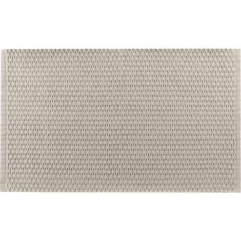 Tapis rectangle 50 x 80 cm coton/polyester tisse alivia Lin (1/5)