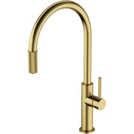 OMNIRES Switch - Miscelatore da lavello con funzione di filtraggio, ottone spazzolato SW9057BSB (1/2)