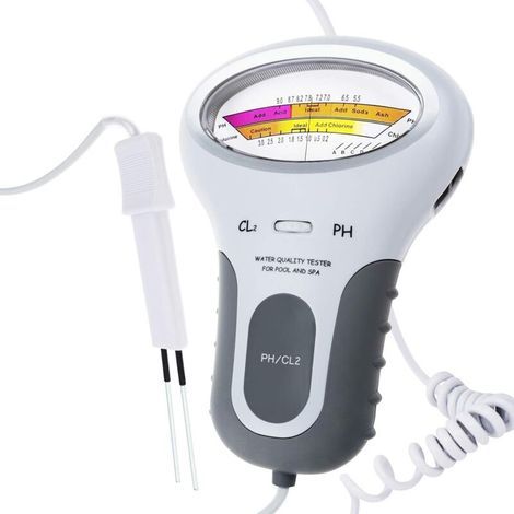 Elektronisches Poolwasserqualitätsmessgerät – pH-Wert und Chlor – 150-mm-Sonde – 130-mm-Kabel – Für Familienpools (1/5)