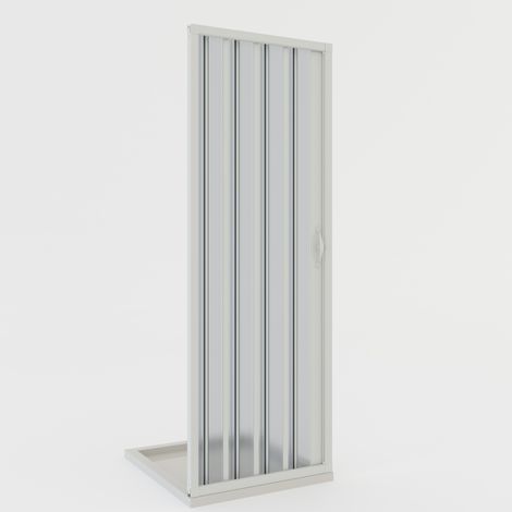 Idralite – Porte de douche pliante pvc réductible 185 cm – Ouverture latérale 75 cm – Système coulissant anti-saleté – Installation réversible (1/4)