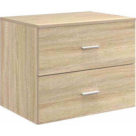 Wall-Mounted Bathroom Cabinet Sonoma Oak 62.5 x 44.5 x 50 cm vidaXL