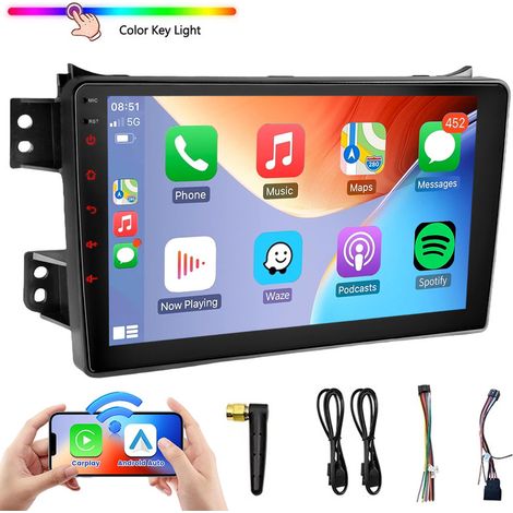 Autoradio pour Opel Agila B 2004-14 Suzuki Splash Carplay FM Android Auto BT 5.0