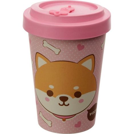 Mug de Voyage Ecologique en Bambou Chien Shiba Inu