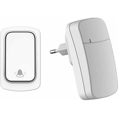 Offerta speciale: campanello wireless autoalimentato, portata 200 m, 38 suonerie, 3 livelli di volume, facile installazione, da DEBUNS (1/5)