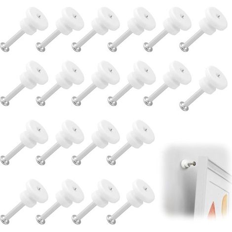 Lot de 20 crochets invisibles pour murs, clous de peinture et supports sans clous pour accrocher photos, tableaux, miroirs et décorations (1/5)