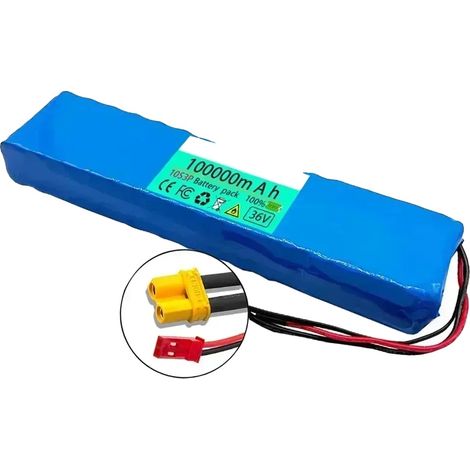 Pack de batteries lithium-ion, capacité de 100Ah, BMS intégré, XT30-JST (1/2)