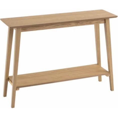 Meuble d'entrée console en MDF coloris naturel - L100 x P30 x H72 cm - JUANIO (1/3)