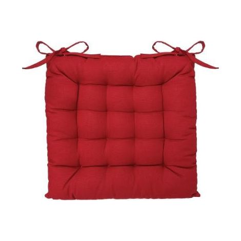 Galette de chaise à  nouettes 38 x 38 cm Atmosphéra  - Rouge