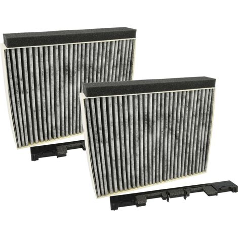 vhbw 2x Aktivkohlefilter kompatibel mit Bosch DWA06D650/02, DWA067A50/02, DWA09E650/03, DIA09T850/04 Dunstabzugshaube + Halterahmen
