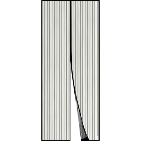 Moustiquaire Magnétique Pour Porte, Rideau en Maille, Fermeture Automatique, Maintient l'air frais à l'intérieur (120220cm, Noir) (1/5)