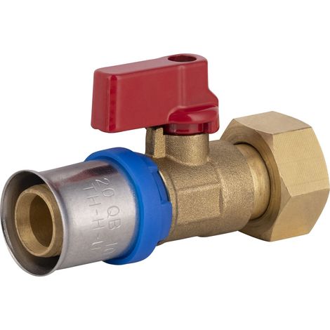 Noyon & Thiebault – Vanne femelle à sertir pour tube multicouche Ø20 – Filetage mâle 15x21 (1/2) – Pression max 10 bar – Inserts laiton avec joints EPDM - F15X21