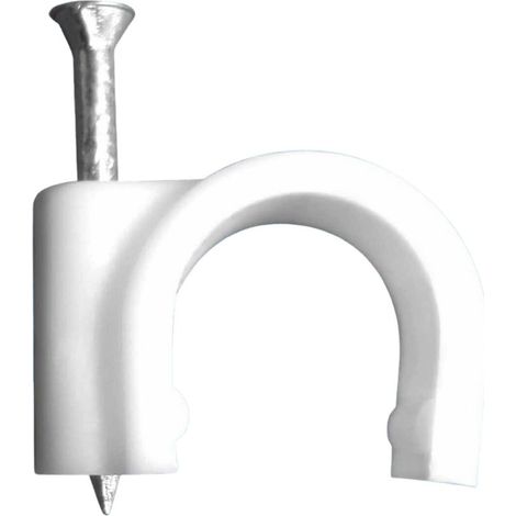Lot de 80 crochets de fixation Ø16mm - Blanc - Zenitech
