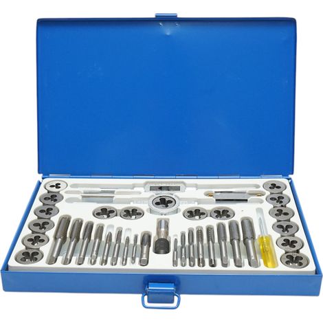 Set di maschi e filiere metrici M3-M12mm 40 pezzi Breckner Germany (1/5)