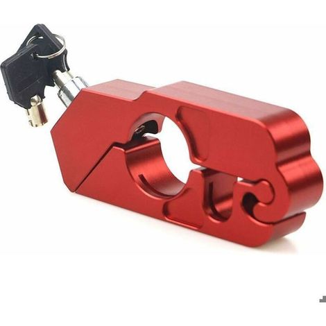 Antivol Moto Poignée Universel Aluminium Poignée de sécurité de sécurité Serrures Combiné guidon Levier de frein de verrouillage Fit (1/4)