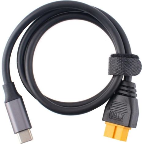 XT60 Adaptateur Type-C vers XT60 Balance Chargeur Câble Adaptateur 100W pour Drones Batteries Solaires Modèle Avion Balance Chargeurs (1/5)
