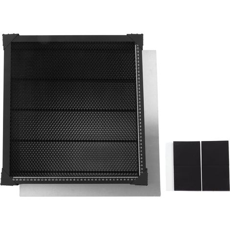 Plateau de travail pour graveuse laser en acier, panneau de découpe avec dissipation rapide de la chaleur, plaque en aluminium 430x400 mm, ensemble de lit de gravure. (1/5)