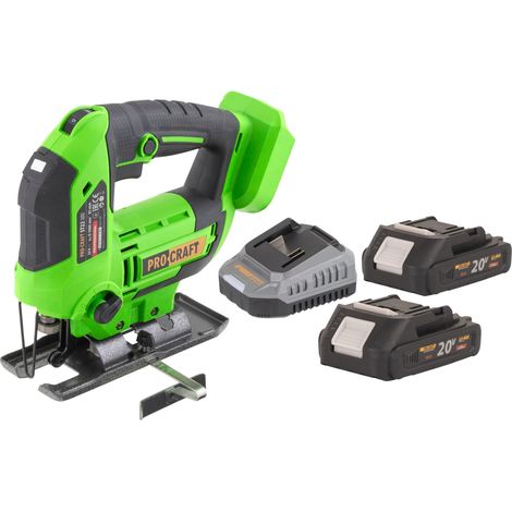 Seghetto alternativo a batteria Procraft ST22 20 V 80 mm Brushless + 2 batterie 2,0 Ah + caricabatterie