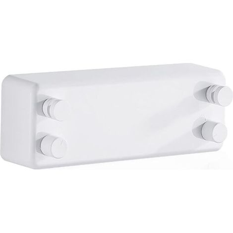 Einziehbarer Tender für Innen- und Außenbereich – beschwerter Betrieb, 2 x 4,2 m Edelstahltender, Wandmontage (Taladro) – Graublau