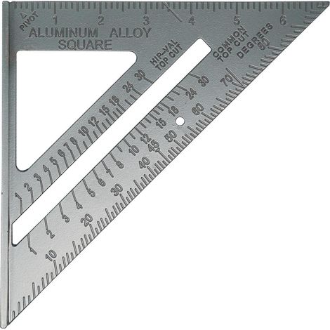 Dapetz ® 6" Aluminum Alloy Roofing Square, Triangle Measuring Gauge, Multifunctional Rafter Angle Protractor, Tri Square Guide for Carpenter, Woodworking, and Roofe (1/5)