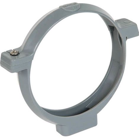 Collier de fixation murale pour canalisations PVC Ø100mm – Polypropylène avec insert métallique – Fixation par vis – Amortissement des bruits