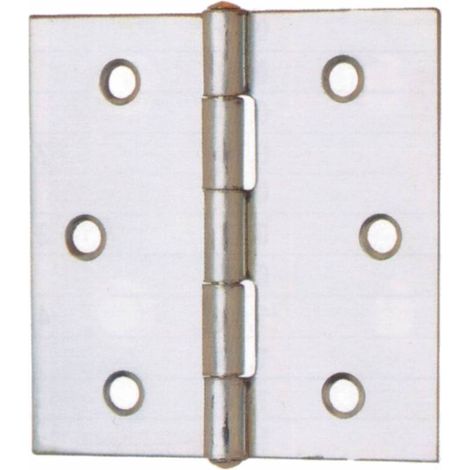 CERNIERA QUADRA P/FISSO ACCIAIO ZINCATO MM. 30. Prezzo per 1 pezzo.