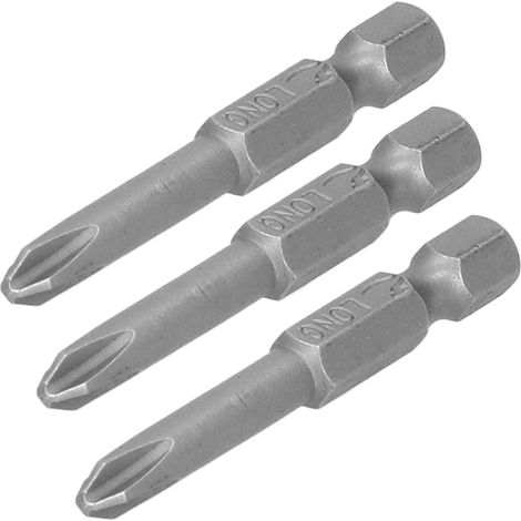 10 Stück 5 mm S1/4 Elektroschraubendreherbits, gehärtet, Kreuzschlitz, magnetisch, Ersatz (1/5)