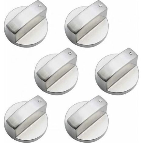 6 Pièces Boutons de Commande Universels en Métal Bouton Cuisinière à Gaz 6mm boutons de contrôle universels bouton de poêle pour cuisinière à gaz cuisinière four plaque de cuisson (1/5)