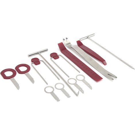 Kit de 13 outils de démontage pour autoradio, panneaux de porte, tableau de bord et garnitures - extraction et dépose faciles (1/5)