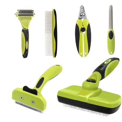 Ensemble d'outils de toilettage pour animaux : peigne professionnel multifonctionnel, coupe-ongles et lime à ongles (1/5)