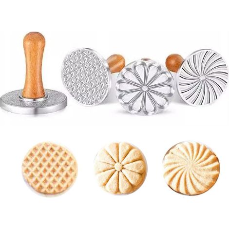 Tampons à Biscuits Géométriques en Fonte Lourde, Lot de 3 (1/5)